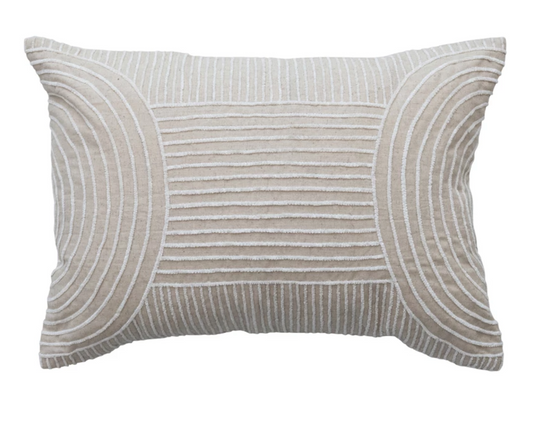 Atlas Embroidered Lumbar Pillow