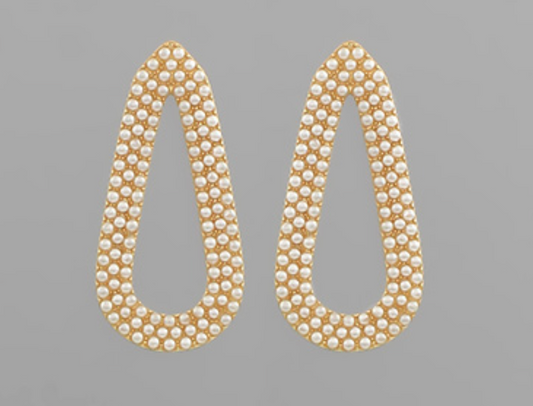 Crystal and Pearl Beaded Earrings