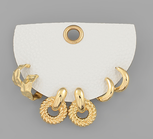 Carly Textured Hoop Set