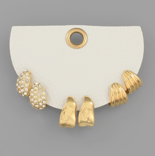 Glenda Pave Hoop Set