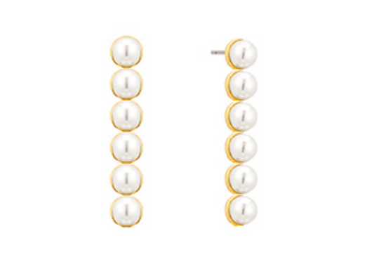 Paula Pearl Bar Earrings