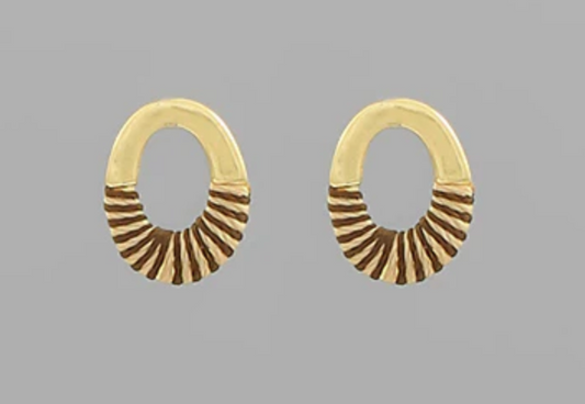 Emmy Wrapped Oval Studs
