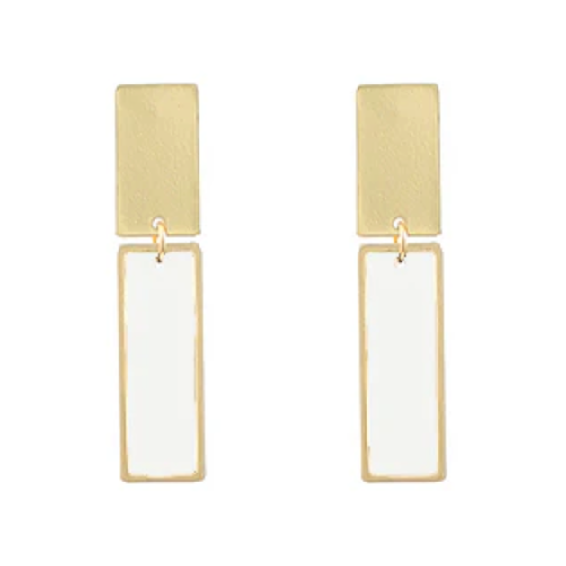 Suella Double Bar Drop Earrings