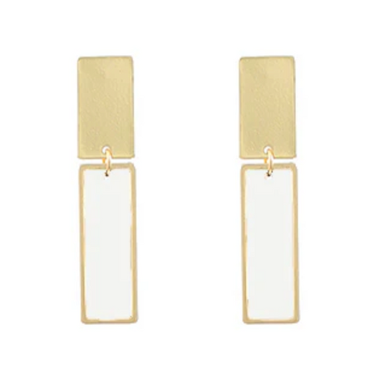 Suella Double Bar Drop Earrings