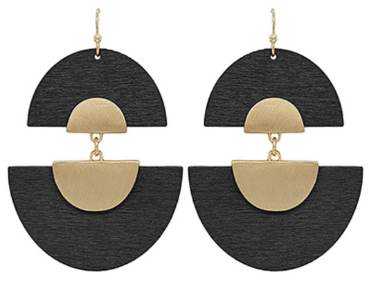 Halle Double Wedge Shape Earrings