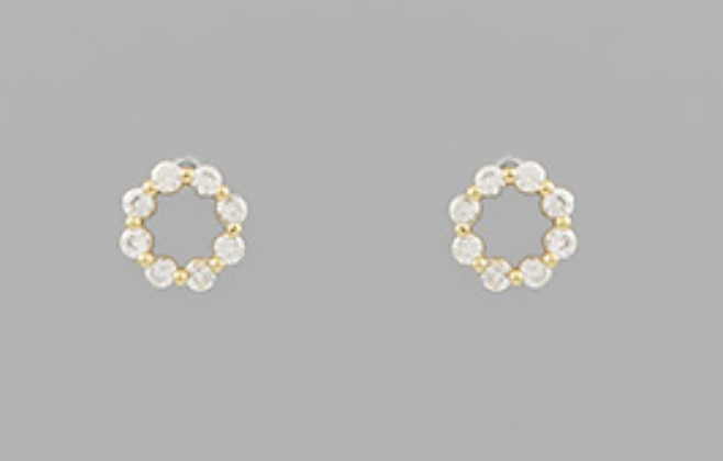 Cleo Open Pave Round Studs