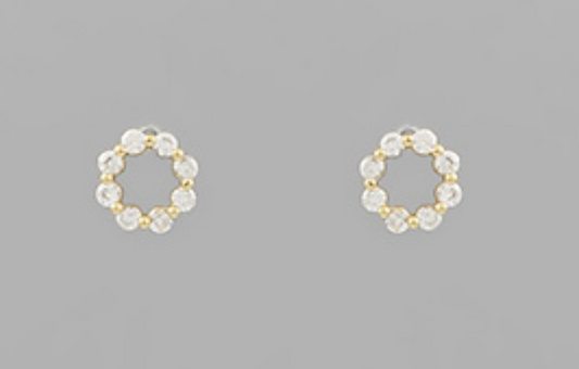 Cleo Open Pave Round Studs