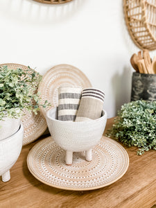 Decorative Footed Bowl - Leyland Blue