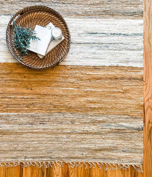 4x6 Jute Rug - Natural/Gold - Leyland Blue