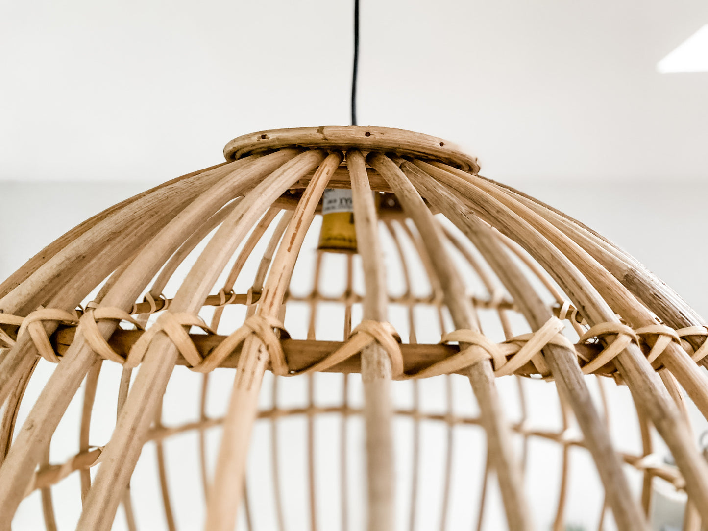 Vera Wicker Pendant Light - Leyland Blue