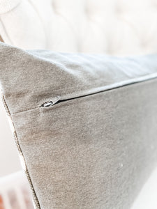 Grey & Cream Polka Dot Pillow