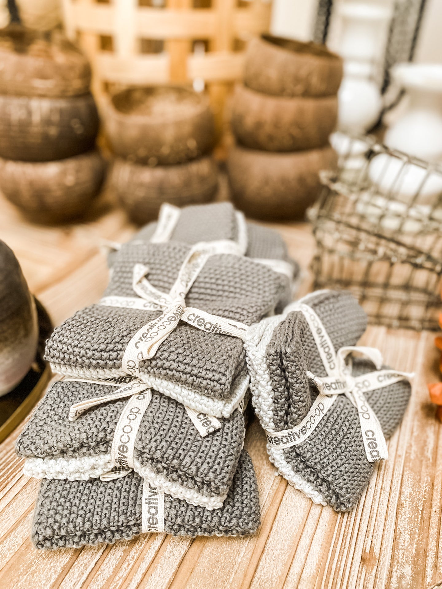 Square Knit Dish Cloths
