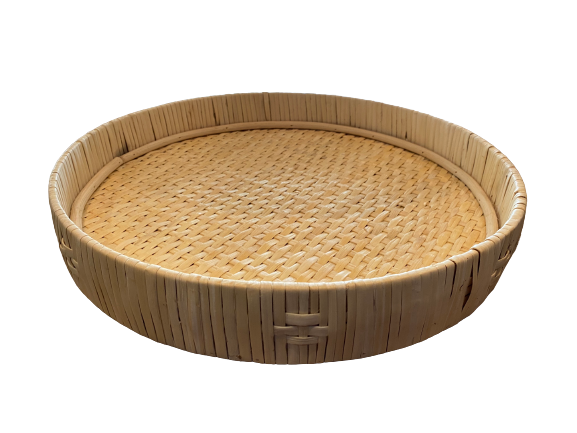 Round Wicker Tray