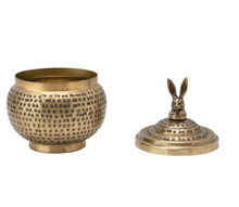 Load image into Gallery viewer, Gold Hammered Decorative Jar
