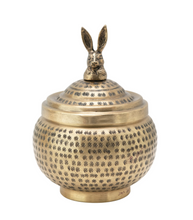 Load image into Gallery viewer, Gold Hammered Decorative Jar
