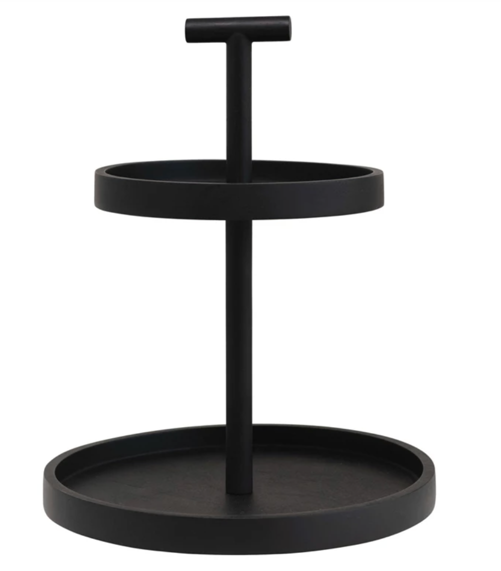 Black Two Tier Stand