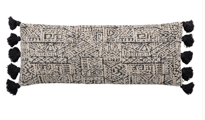 Black & White Patterned Lumbar Pillow