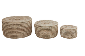 Woven Baskets with Lid