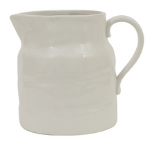 Load image into Gallery viewer, White Stoneware Pitcher- Large
