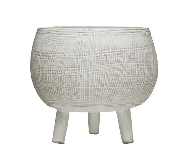White Footed Planter