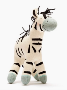 Knitted Zebra Plush Toy