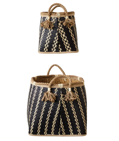 Black Basket with Handles