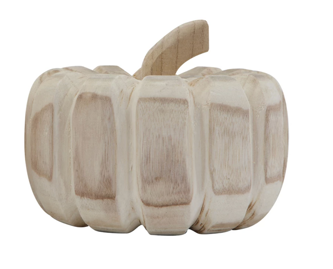 Wood Carved Pumpkins