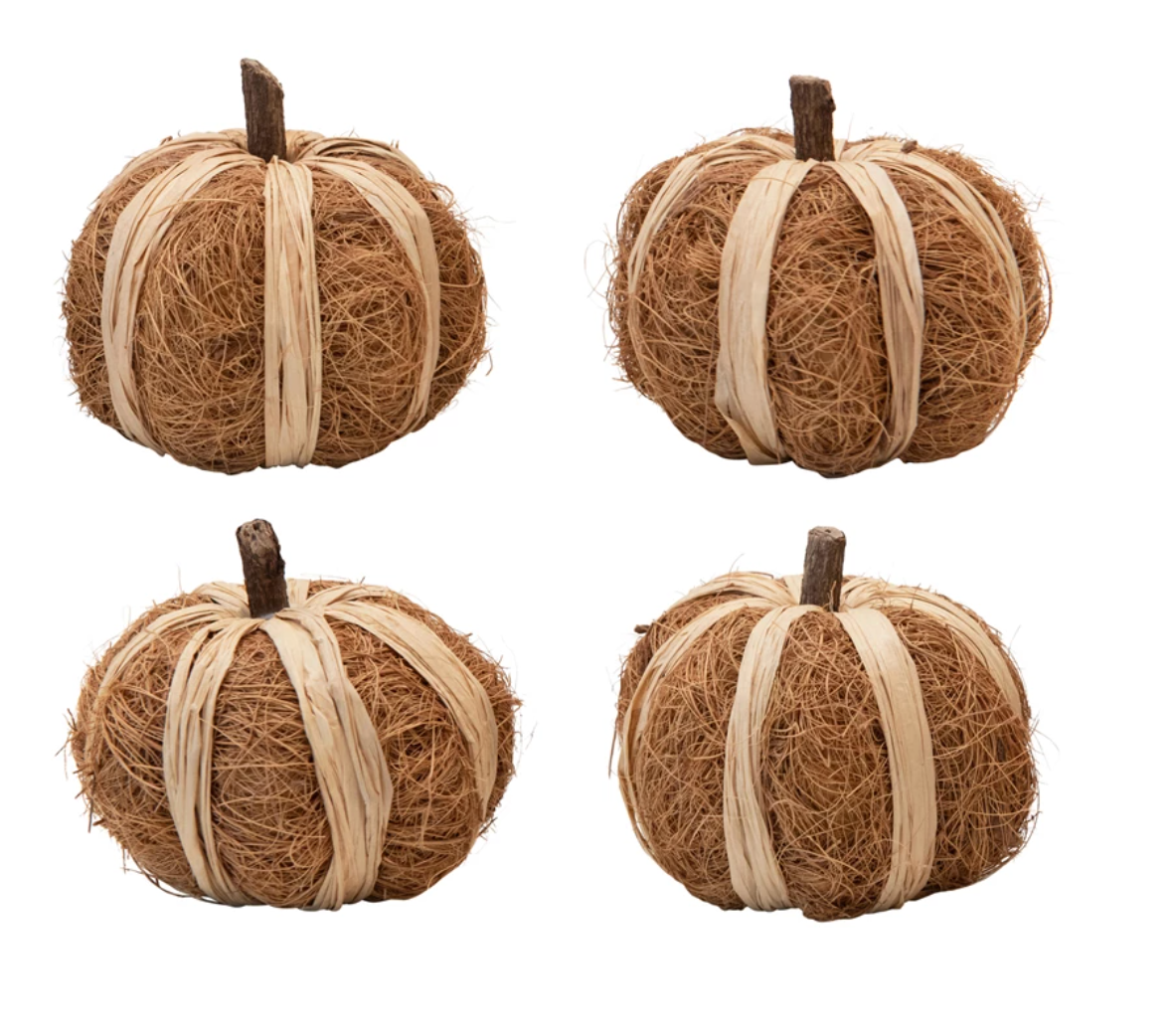 Mini Raffia Pumpkin