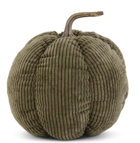 Green Corduroy Pumpkin