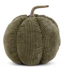 Load image into Gallery viewer, Green Corduroy Pumpkin
