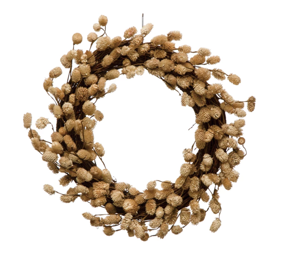 Natural Dried Thistle Wreath