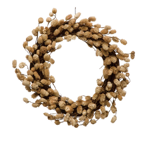 Natural Dried Thistle Wreath