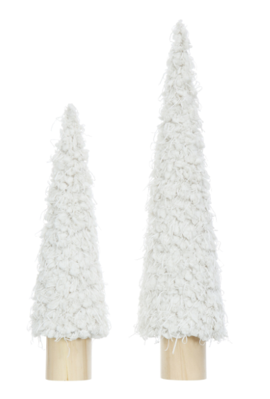 Fabric Cone Tree in Cream