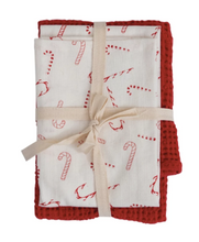 Load image into Gallery viewer, Candy Cane Tea Towel Set
