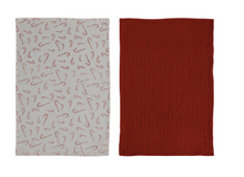 Load image into Gallery viewer, Candy Cane Tea Towel Set
