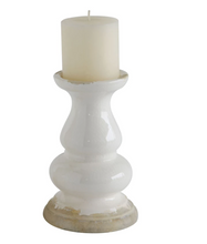 Load image into Gallery viewer, White Stone Candle Holder
