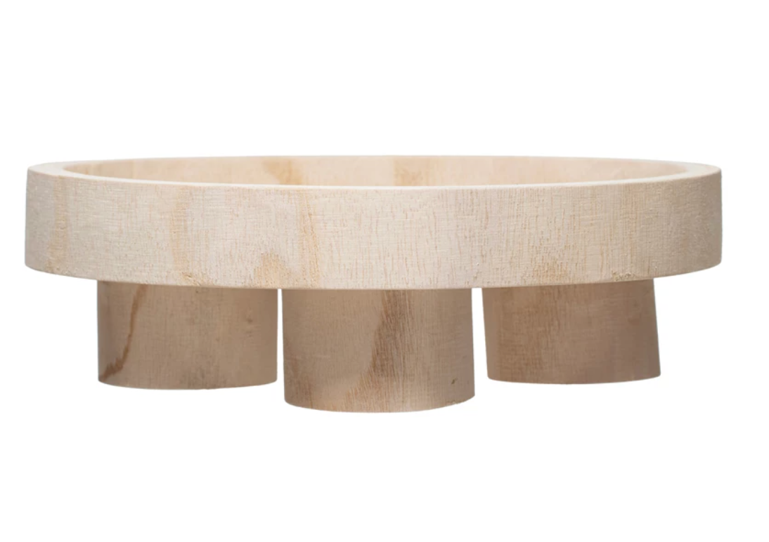 Paulownia Footed Tray
