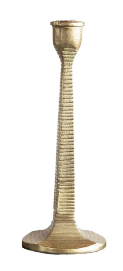 Ridged Taper Holder- Gold