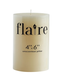 Cream Pillar Candle