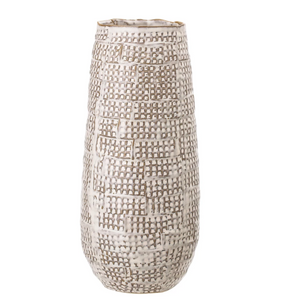 Checker Stoneware Vase