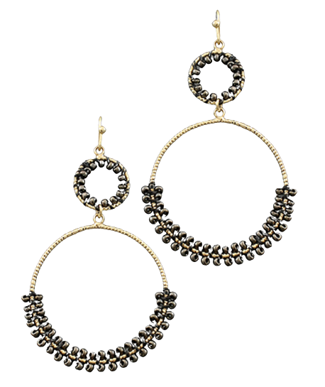 Joshua Beaded Double Hoops