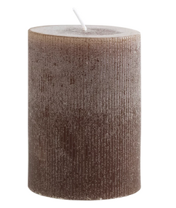 Powder Brown Pillar Candle