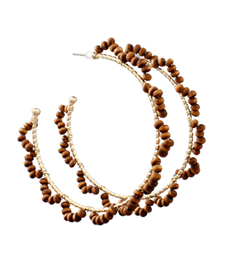 Triangle Beaded Hoops