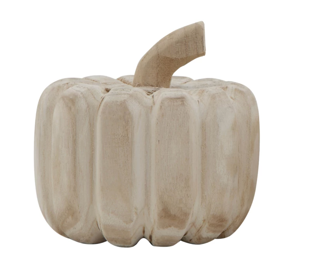 Wood Carved Pumpkins