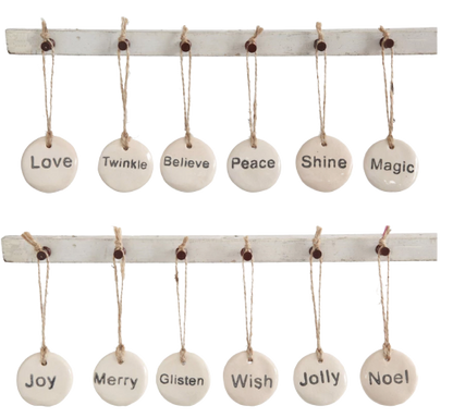 Round Stone Holiday Ornaments