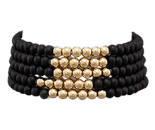 Load image into Gallery viewer, Gold &amp; Beaded Bracelet Set
