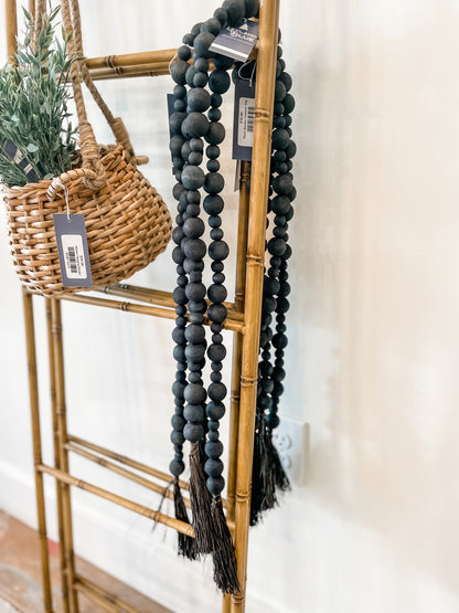 Wood Beaded Garland- Black