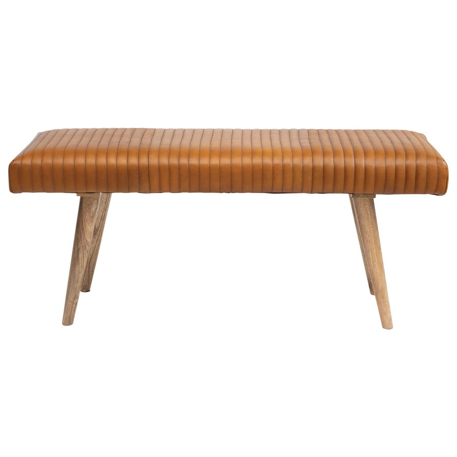 JoJo Leather Bench (In Store Pickup Only)