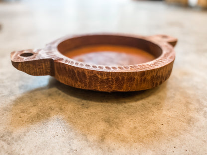 Wood Bowl with Handles