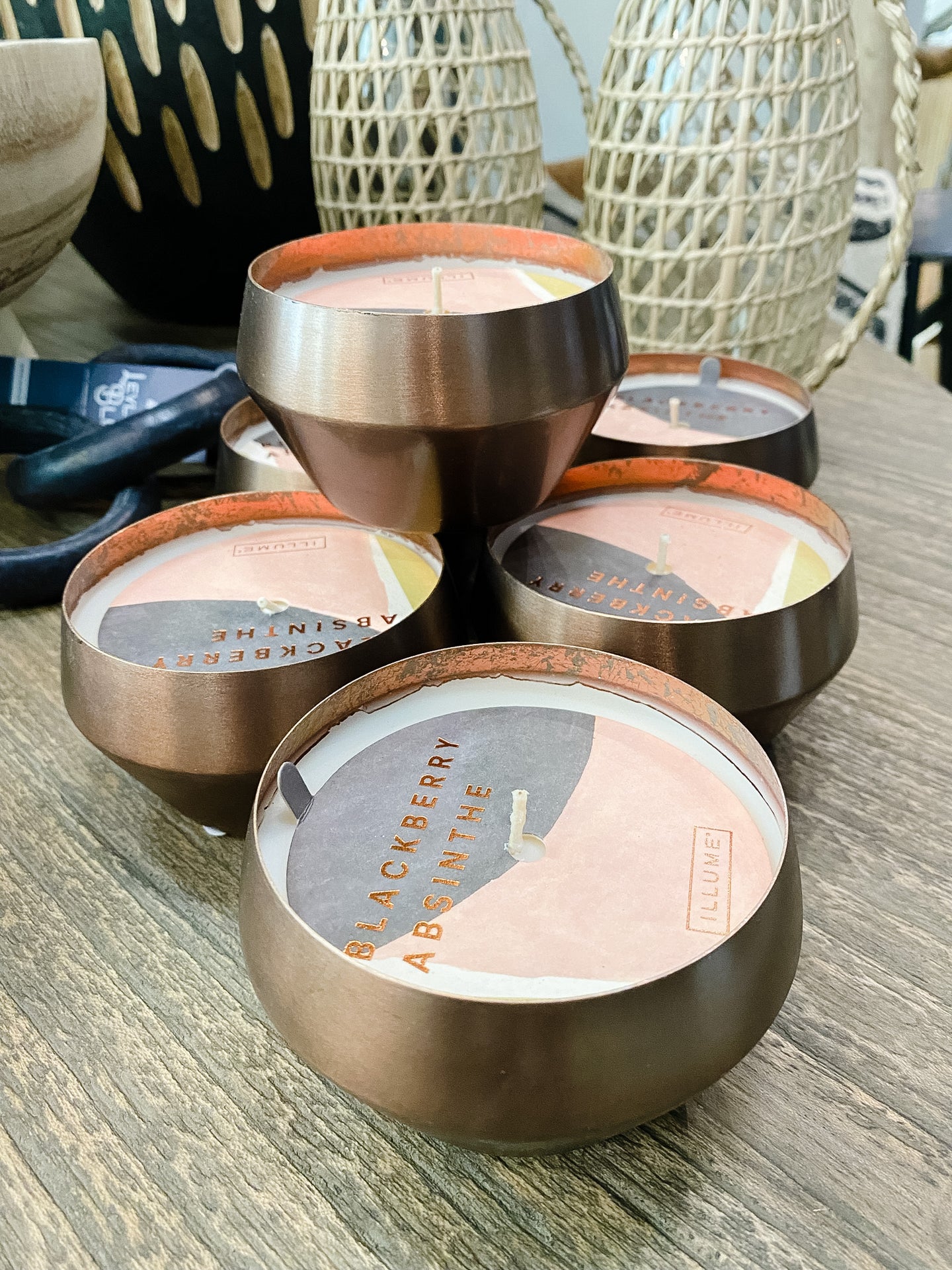 Illume Brushed Metal Candles